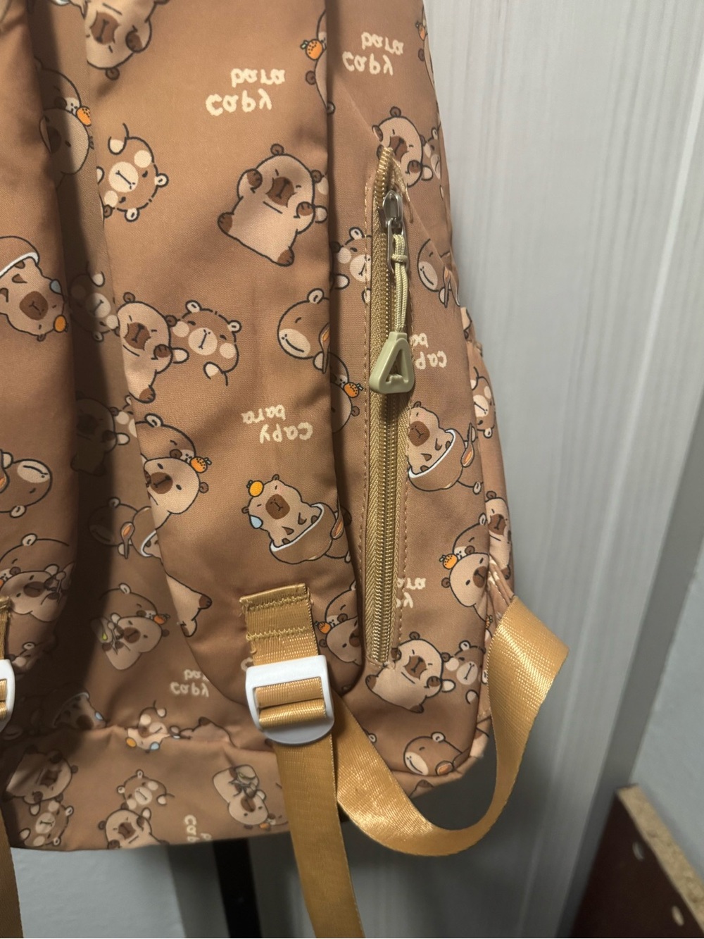 Capybara Brown Cartoon Backpack - Picture 6 of 9